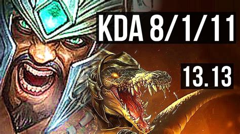 Trynda Vs Renekton Top 8 1 11 800 Games Godlike Kr Grandmaster