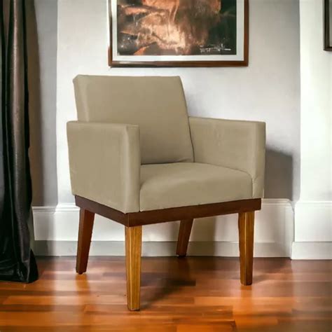 Poltrona Decorativa Para Sala Reforçada Base Suede Cores Cor Nude Desenho Do Tecido Suede