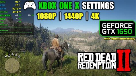 Gtx 1650 Red Dead Redemption 2 Xbox One X Settings Youtube