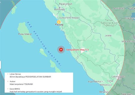 Gempa Bumi Guncang Pesisir Selatan Warga Berhamburan Keluar Rumah