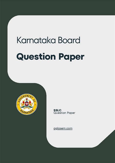 Karnataka SSLC Question Paper 2023 English Second Language