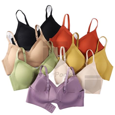 Stock Icy Silk Cooling Seamless Wireless W Shape Lingerie Assorted Colours Shopee Singapore