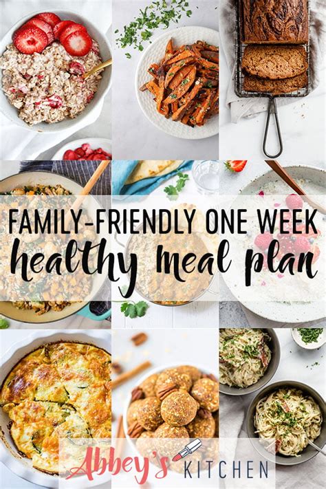 Family Meal Plan | One Week of Healthy Family Meal Ideas - Abbey's Kitchen