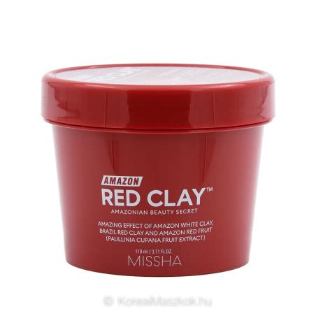 Missha Amazon Red Clay Pore Mask P Rus Sszeh Z Agyagmaszk