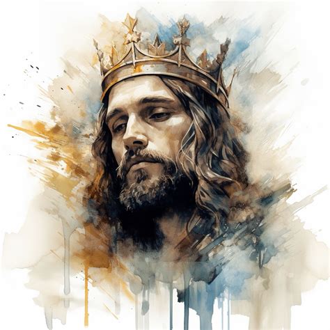 King of kings printable wall art jesus christ painting bible art ...