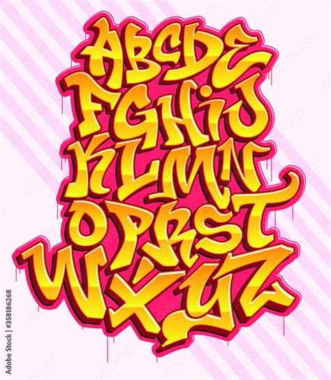 Street Based Graffiti Font / Alphabet Stock Vector | Adobe Stock