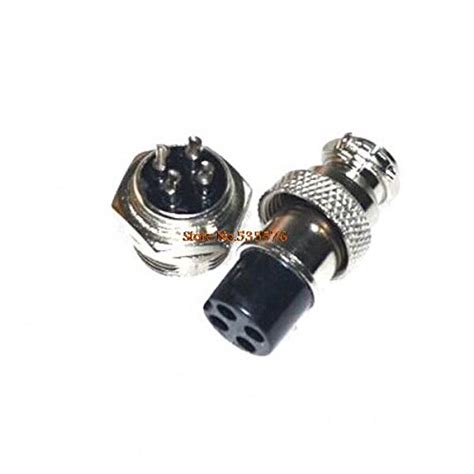 10pcs5pair 4pin Male And Female Diameter 16mm Wire Panel Connector Gx16 Circular Connector Socket