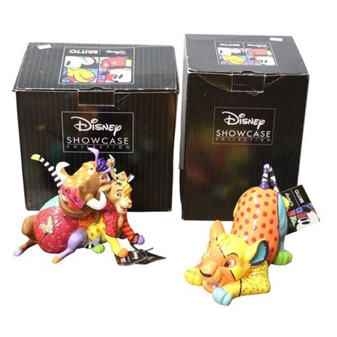 Disney Showcase Collection By Romero Britto Boxed Simba Pumba And