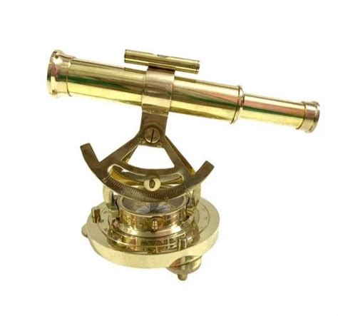 Shinny Brass Nautical Telescope Alidade With Compass Transit Surveying