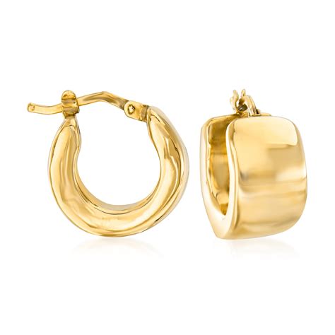 Italian 18kt Yellow Gold Huggie Hoop Earrings 58 Ross Simons