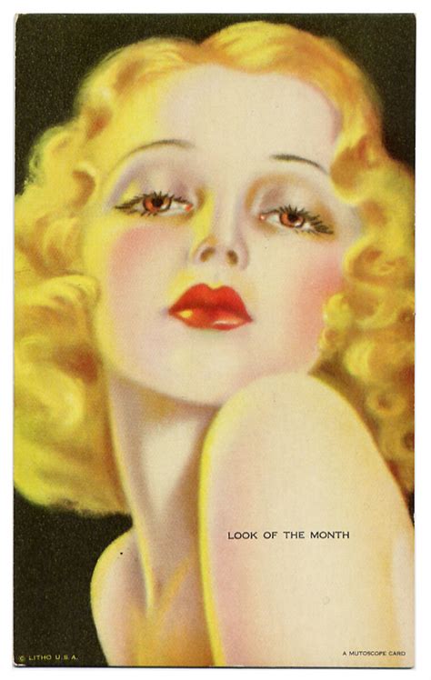 Look Of The Month Billy Devorss Cheesecake Pin Up Mutoscope Card Rare 1940 S Ebay