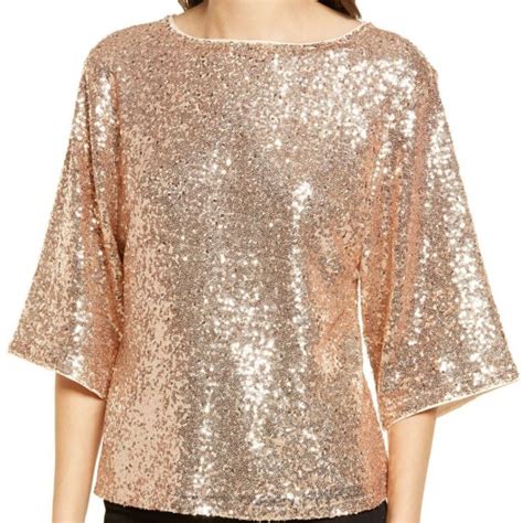 Chelsea28 Sequin Crewneck Top Size Medium