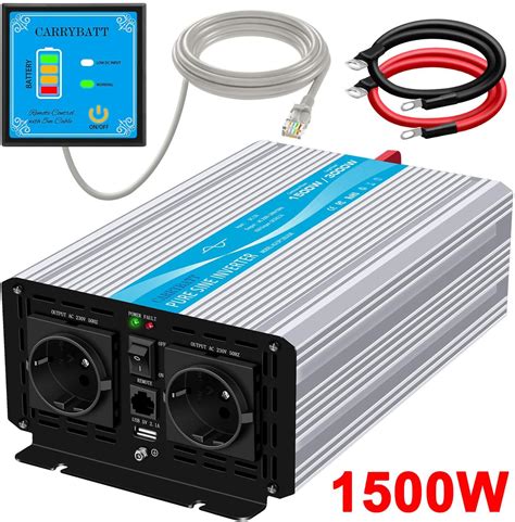 CARRYBATT Power Inverter Onda Sinusoidale Pura 1500W 3000W