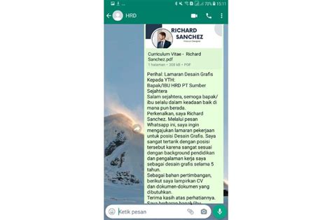 Cara Mengirim Cv Lewat Wa Serta Contoh Kata Pengantarnya