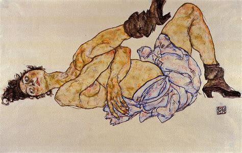 Artwork Replica Reclining Female Nude By Egon Schiele Croatia WahooArt