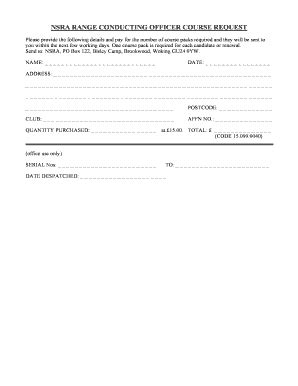 Fillable Online Rco Course Request Form Fax Email Print Pdffiller