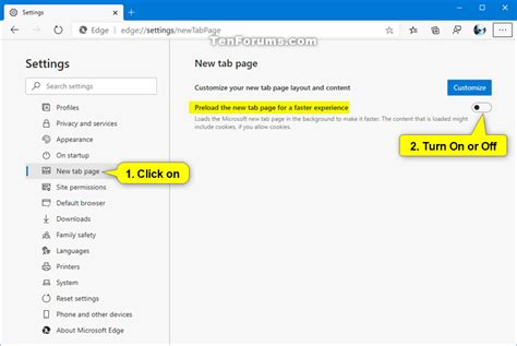 Disable Preload New Tab Page In Microsoft Edge Chromium En Images Hot Sex Picture