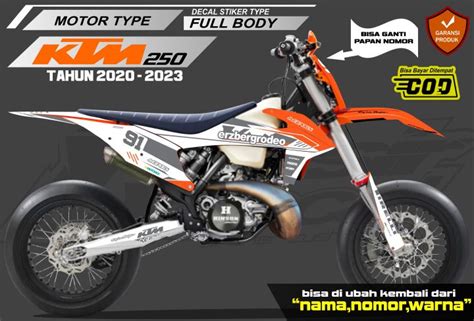 Sticker Decal Stiker KTM 250 2020 2023 Supermoto Full Body Fullset