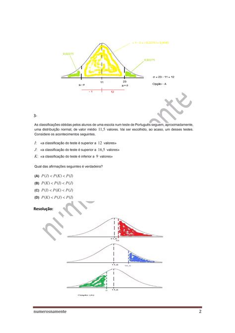 Distribui O Normal Curva De Gauss Exerc Cios Resolvidos Pdf