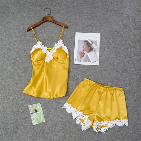 Patlollav Womens Lingerie Satin Lace Temptation Babydoll Underwear Cami Underpants Shorts