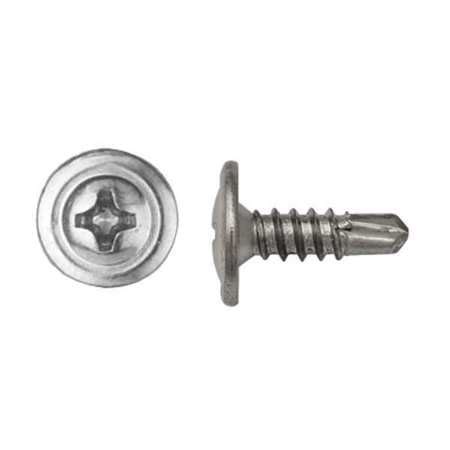 Zoro Select Sheet Metal Screw X In Chrome Plated Steel Oval