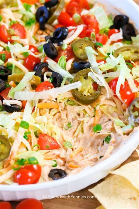 Minute Taco Dip Spend With Pennies Taco Dip Recipe Baked Dips