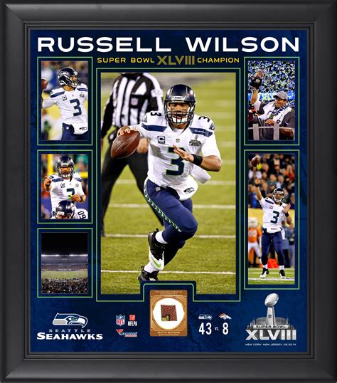 Russell Wilson Seattle Seahawks Super Bowl XLVIII Champions Framed 15 ...