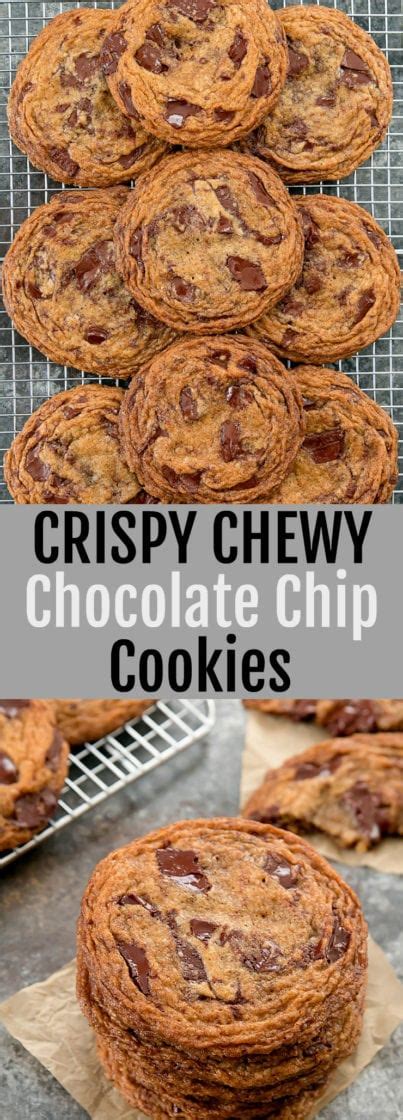 Crispy Chewy Chocolate Chip Cookies Kirbies Cravings