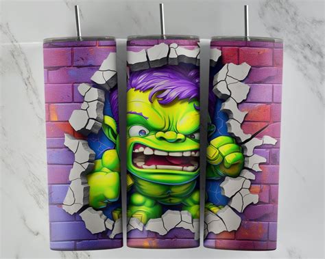 D Hulk Tumbler Design D Inflated Hulk Cup D Inflated Hulk