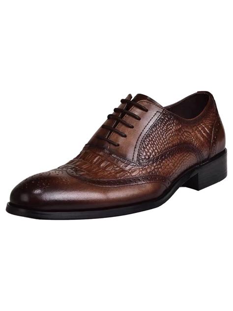 Frontwalk Men Oxfords Lace Up Dress Shoes Business Brogues Work Comfort Flats Mens Wingtips