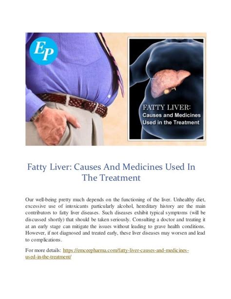 Fatty Liver Causes And Medicines Used In The Treatment