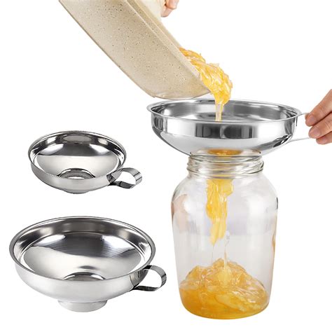 Glass Canning Funnel For Wide And Regular Cooking Oil Filter Burp