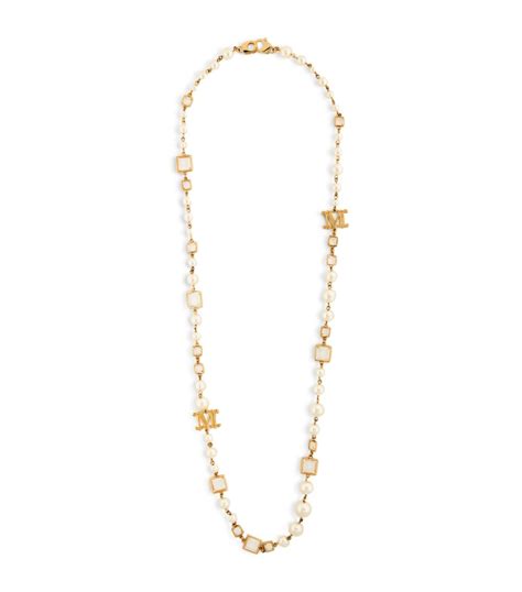 Max Mara Monogram Pearl Necklace Harrods Uk