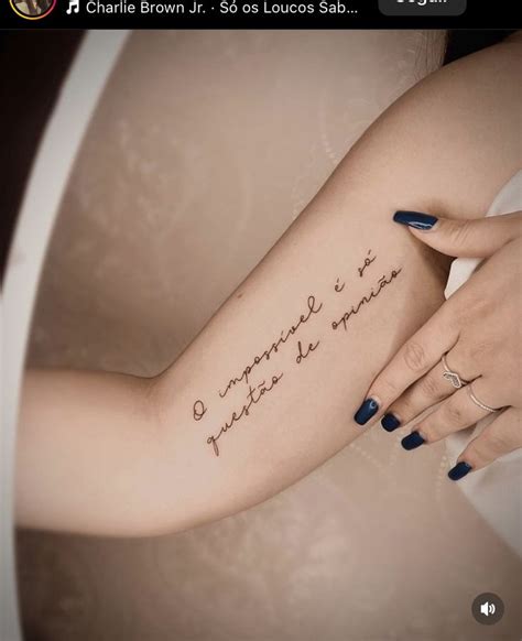 Pin De Ana Carolina Chaves Em Tatu Em 2024 Frases Sobre Tatuagem