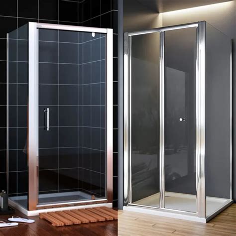 Shower Enclosure Bi Fold Pivot Door Walk In Cubicle Wet Room Glass