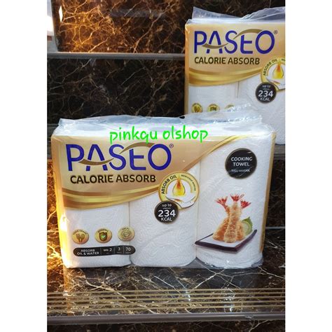 Jual Tissue Paseo Calorie Absorb Cooking Towel 3 Rolls 70 Sheet 2 Ply