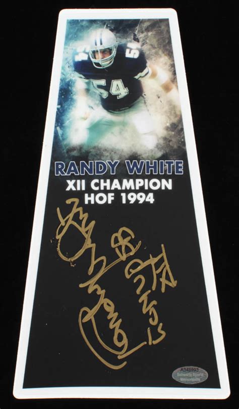 Randy White Signed Cowboys Super Bowl Vinyl Sticker for Trophy ...