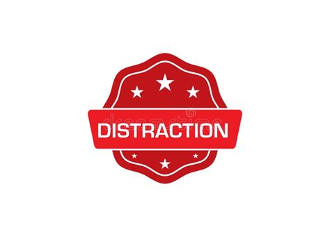 Distraction Label Stickerdistraction Badge Sign Stock Vector