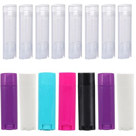 Pcs Oval Lip Tubes Empty Lip Balm Empty Bottle Plastic Deodorant