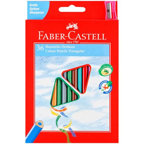 Карандаши цветные Faber-Castell 36цв., трехгран., картон, с точилкой ...