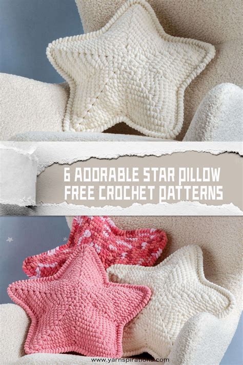 6 Adorable Star Pillow Free Crochet Patterns