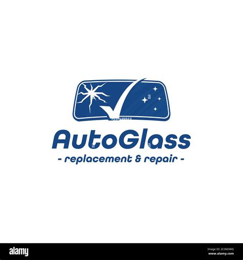 Auto Glass Company Logo Vector And Illustration Stock Vector Image