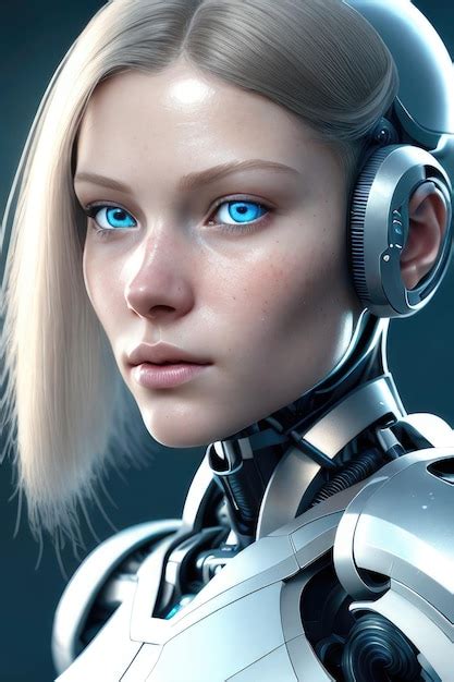 Premium Ai Image Cyborg Woman With Machine Part Of Her Face Generative Ai