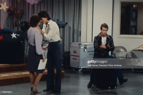 Erin Moran Scott Baio Henry Winkler Appearing In The Abc Tv Series News Photo Getty Images