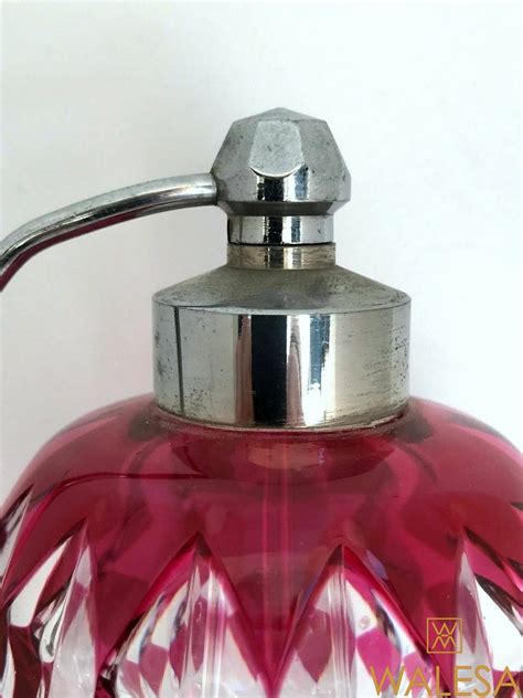 Flacon Vaporisateur Parfum En Cristal Doubl Rouge