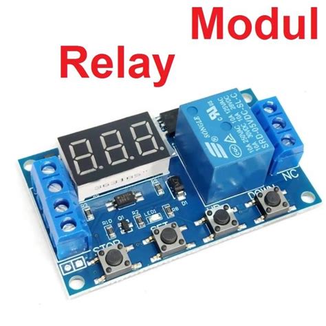 Jual Art A I Relay Timer Delay Modul Display Tombol Digital Dc Time