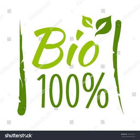 Bio 100 Sticker Vector Illustration Graphic Stock Vector Royalty Free 742136131 Shutterstock