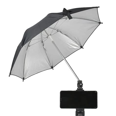 Professional Camera Umbrella With Hot Shoe Phone Holder Sun Hood Glare Reducing Sunshade For