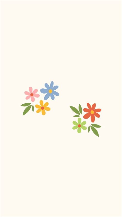 Simple, Colorful, and Floral | Iphone wallpaper pattern, Cute simple ...