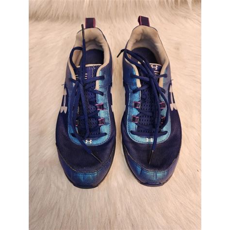 Under Armour Frosty Blue Purple Shoes Size 7Y Under... - Depop